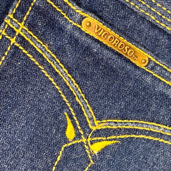Vintage 80s New Orleans Jeans Vigoroso Denim Straight Leg High Waist Size 12/14 - Picture 4 of 13